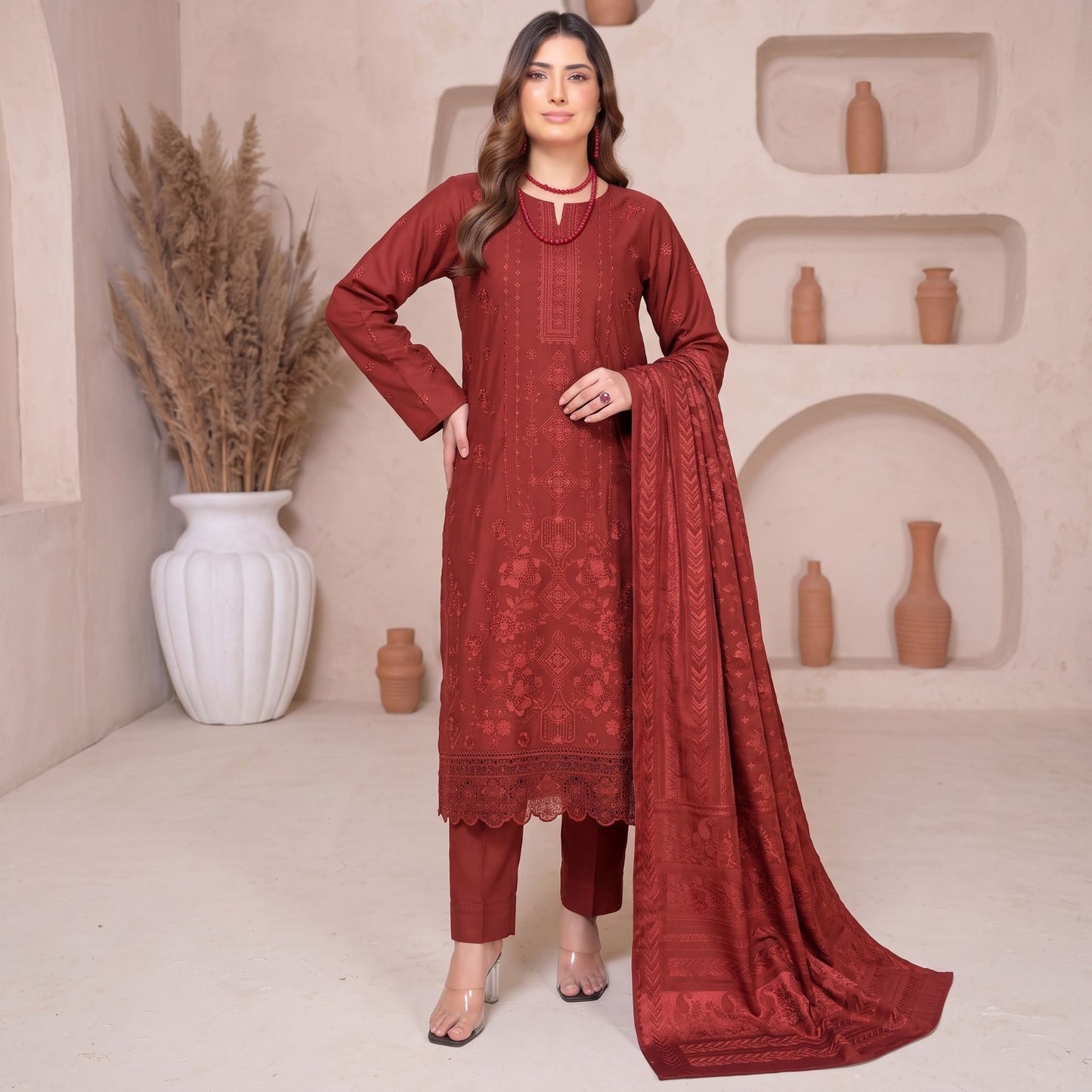 Meraki Fashion Vol 526 Peach Wool Dhank (F01)