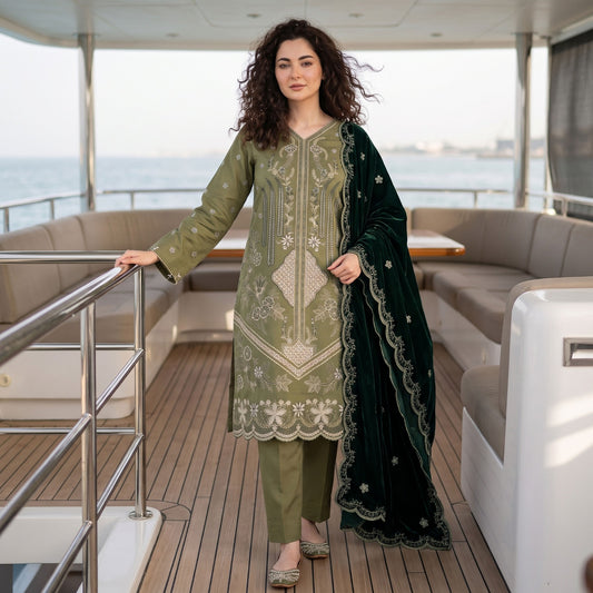 MERAKI FASHION VOL 540  HEAVY EMBROIDERED SUIT 01